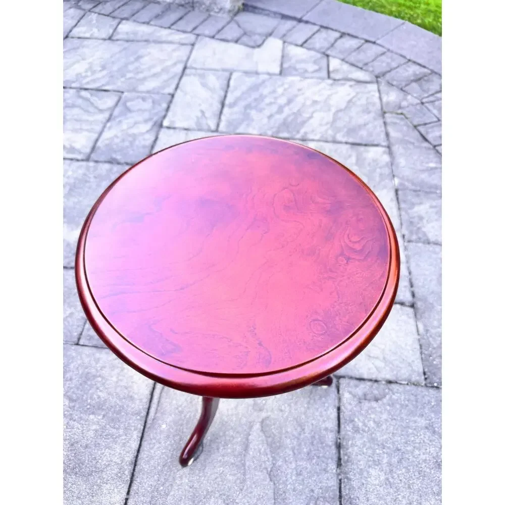 Vintage Bombay Company Pedestal Accent Table Mahogany 20.5” x 13”